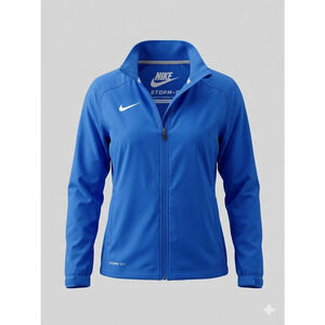 Nike Storm-Fit Blue Full Zip Hooded Windbreaker Jacket Women's Medium 536530